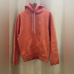 Nike Solo Swoosh Men’s Fleece Pullover Hoodie bleached coral/white 2022 sz m